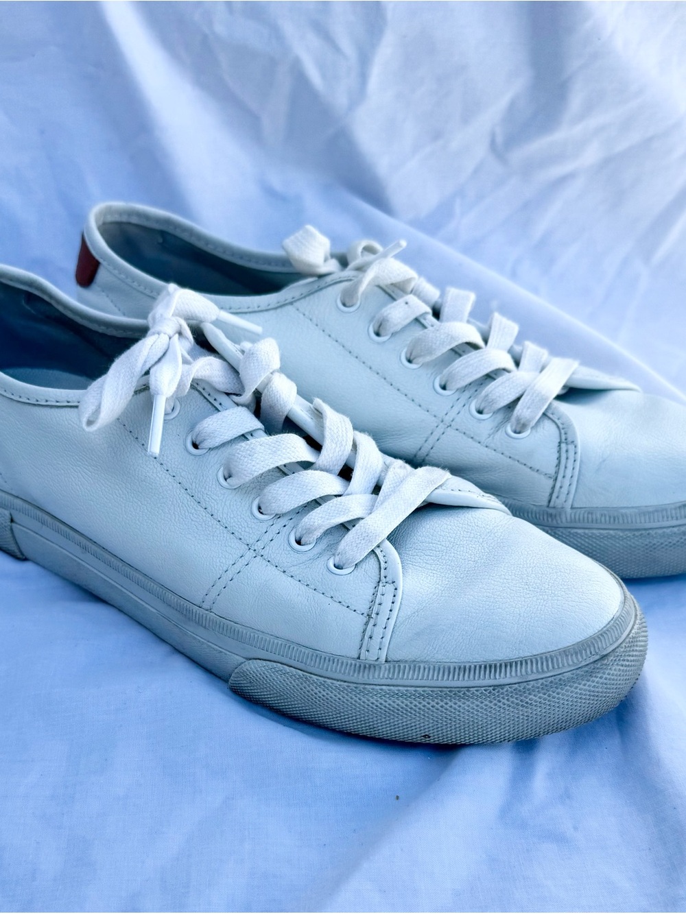 Frye Gia White Leather Low-Top Sneakers Women’s 7.5